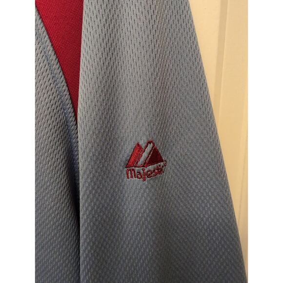 Majestic Cooperstown Collection Saint Louis Cardinals Warm-Up Shirt Jersey Blue - Picture 7 of 8